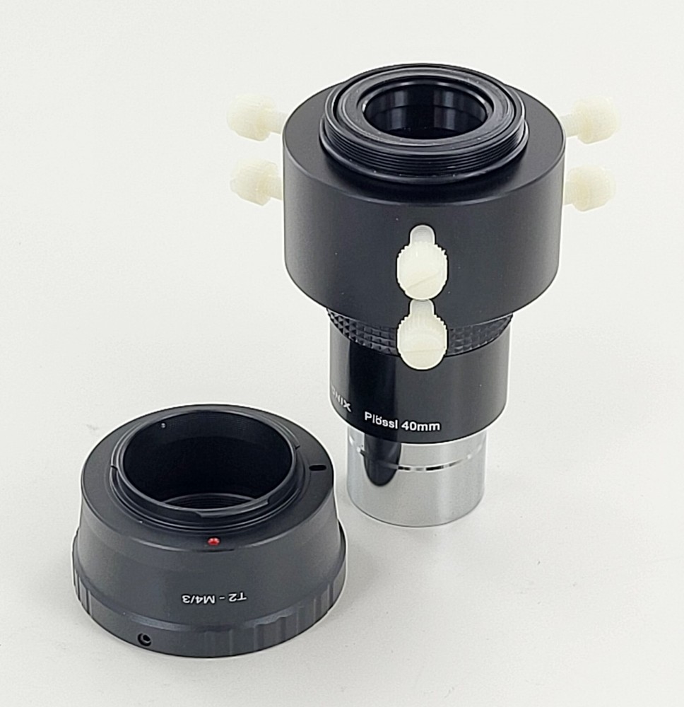 2 Pc Telescope Eyepiece Projection Set -Cameras: Canon, Nikon, Micro 4/3, Sony E