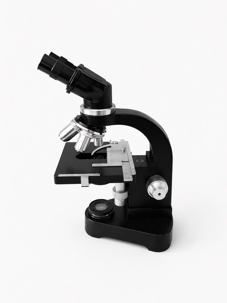 Leitz Wetzlar Compound Microscope Phase Contrast Disc Tested Optics