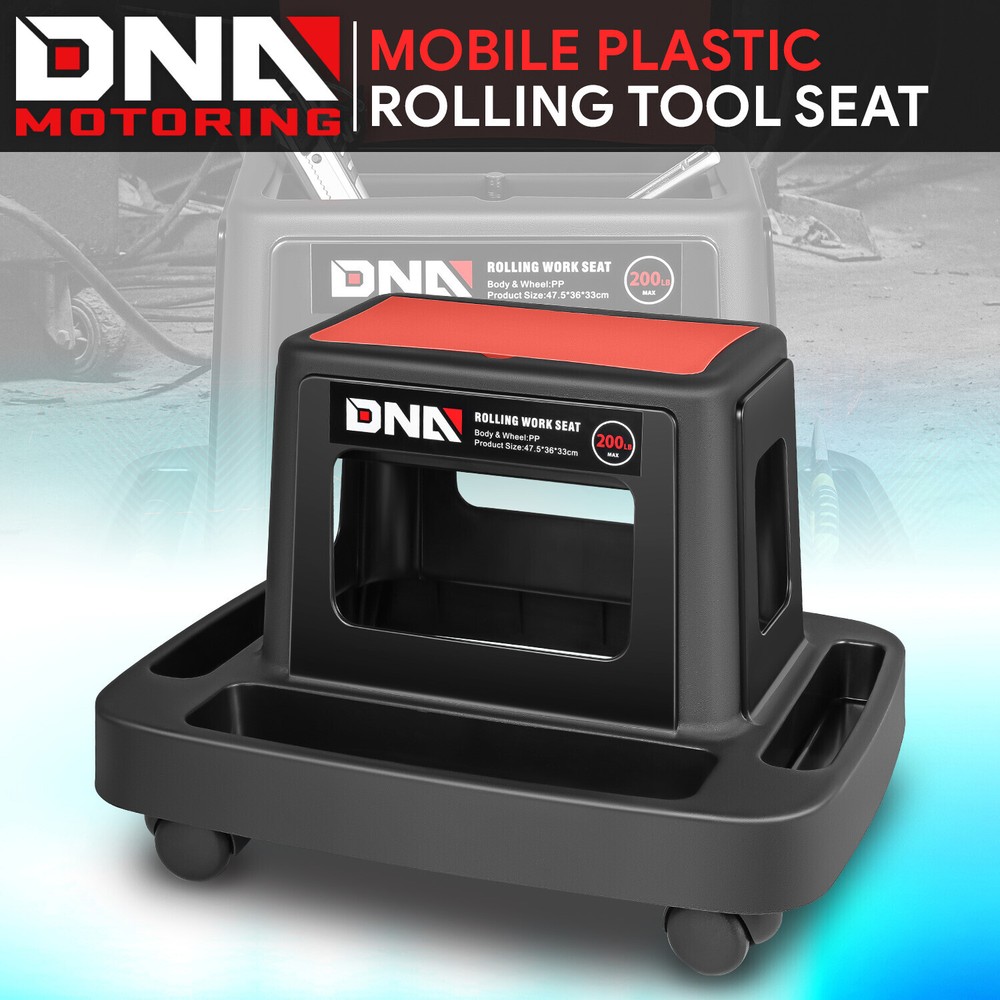 Car Repair Tool Durable Plastic Mechanics Roller Mobile Seat With Tool Storage
