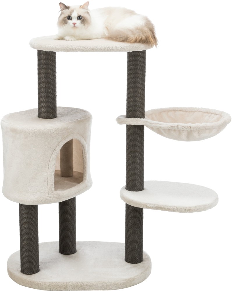 Moriles Gray Cat Tower with Scratching Posts, Condo, Hammock, Padded Platform