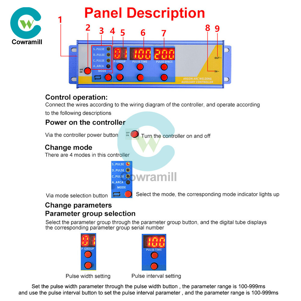 Argon Arc Welding Retrofit Cold Welder Controller Machine Pulse Control Module