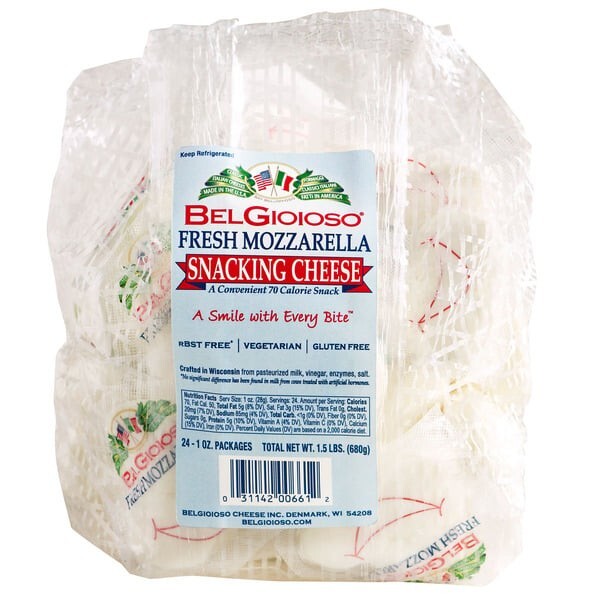 BelGioioso Fresh Mozzarella Snacking Cheese 1 oz 24 Pack