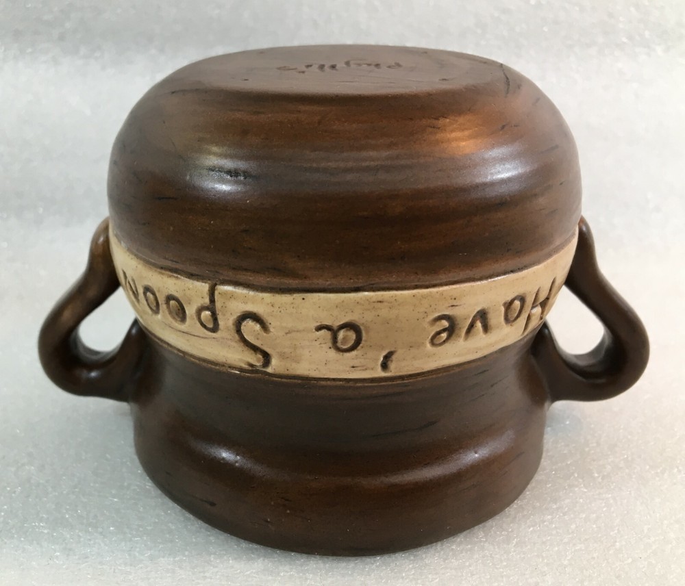 Phyllis' Originals Bean Pot Spoon Holder Signed