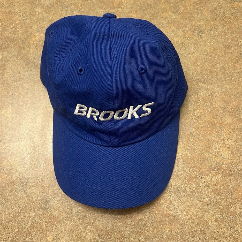 Brooks Running Hat "Lets Run There" One Size Blue Adjustable Strapback Hat