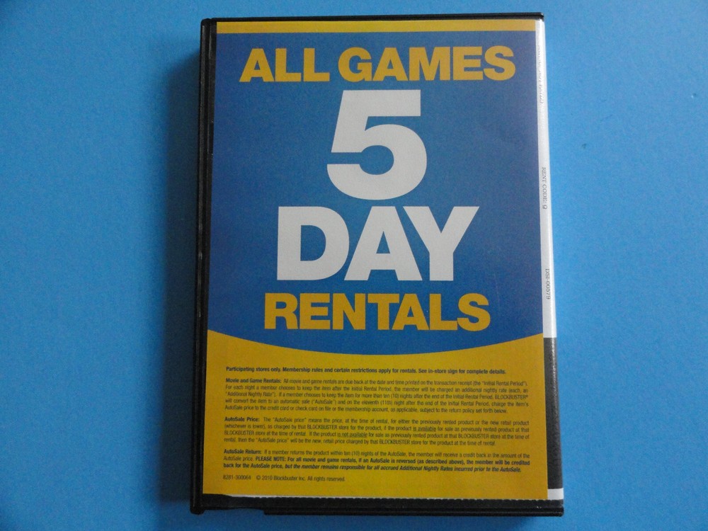 PS3 SPLIT SECOND BLOCKBUSTER VIDEO GAME RENTAL CASE