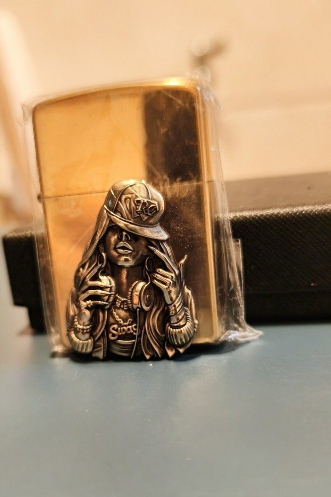 Premium Brass Lighter Patch Emblem DIY Decoration Accessory No Lighter