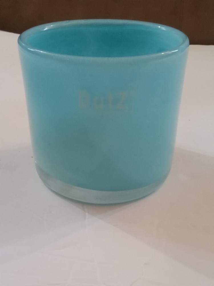 Dutz Collection Blue Tea light holderThick-walled glass 3.75"