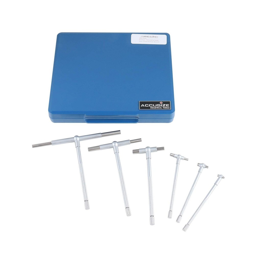 Accusize Industrial Tools Premium 5/16'' - 6", 6ps/Set Telescoping Gage Set, ...