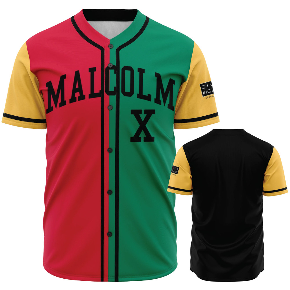 Malcolm X, Color Block - Baseball Jersey