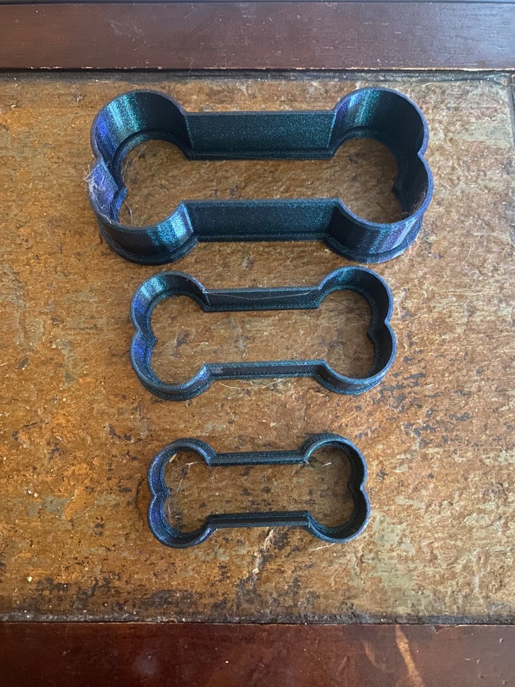 3pc dog bone cookie cutters