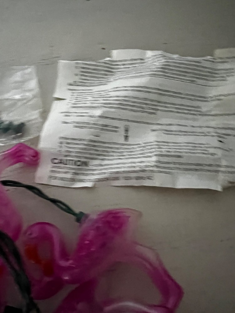 flamingo string lights tropical island paradise