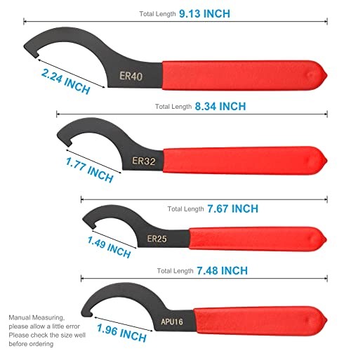 Coilover Wrench Spanner, 4PCS Non-Slip Spanner Wrench Set, Professional