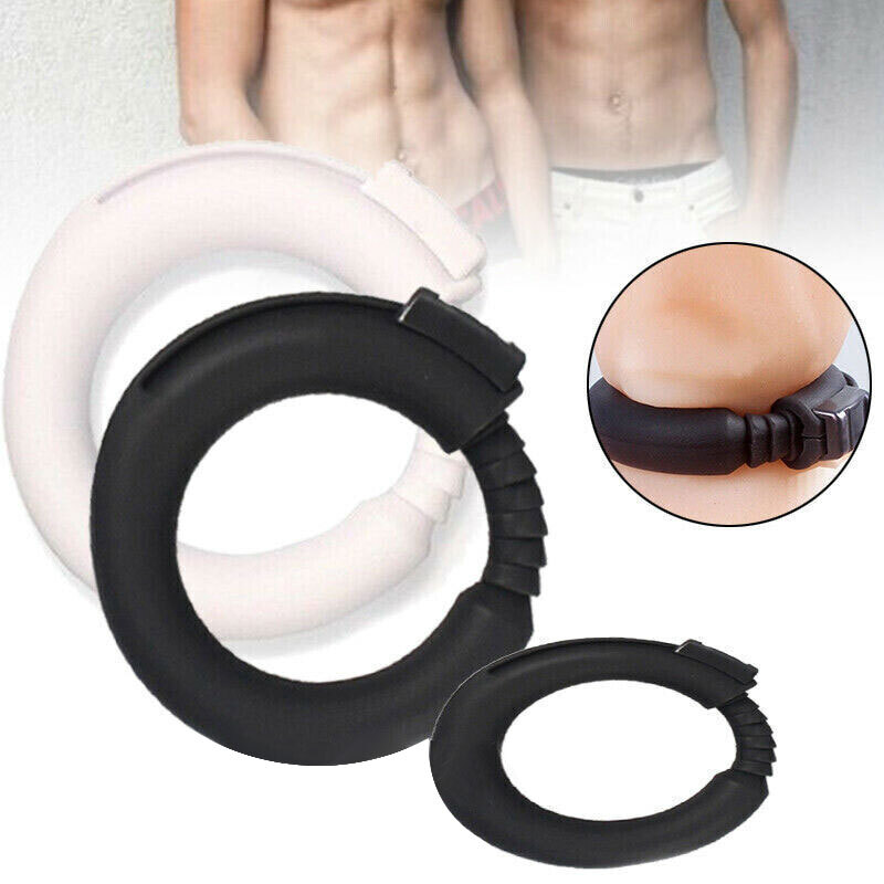 Male Adjustable Silicone Penis Cock Ring Enhancer-Prolonging Delay-Ejaculation