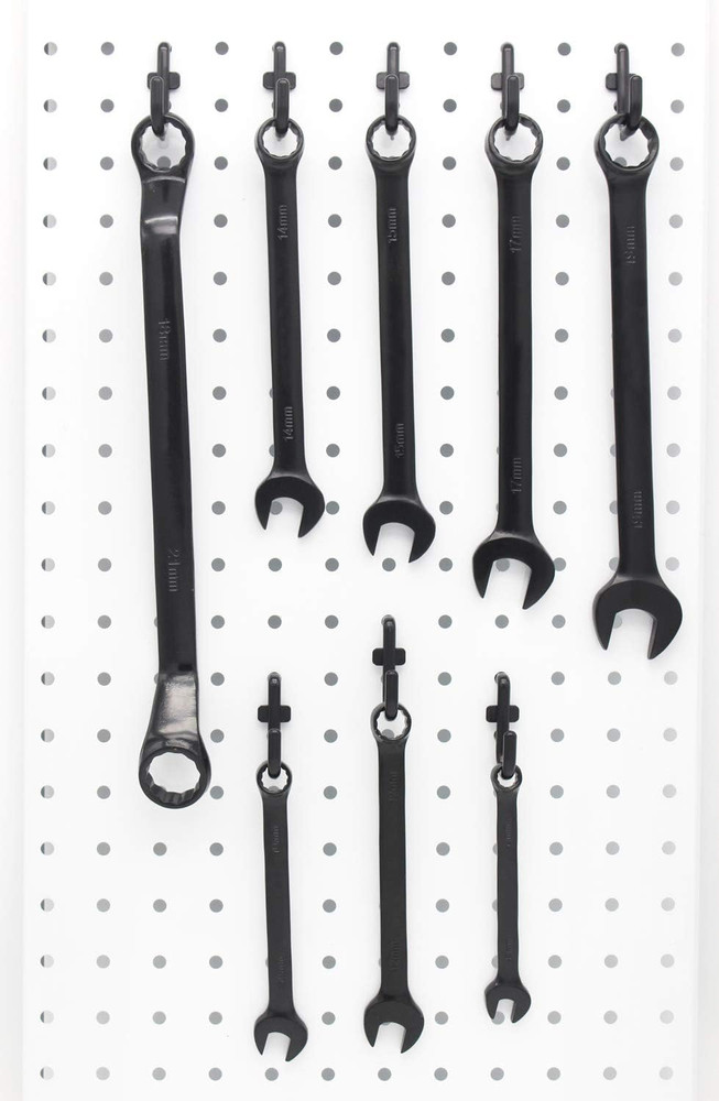Pegboard Hooks Kit J Hook Assortment 100PK Black