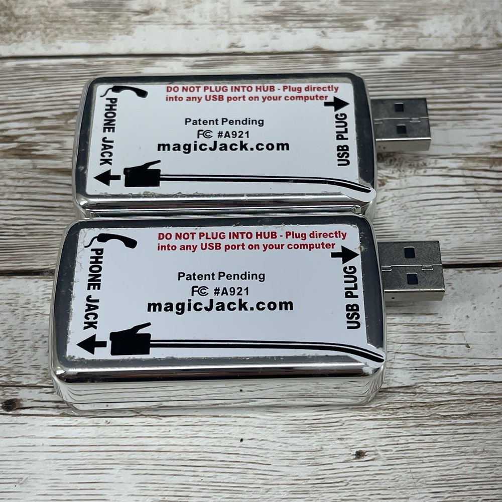 Magic Jack A921 Phone System USB Phone Jack Long Distance Calling Open Box Two