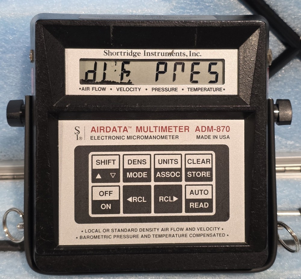 Shortridge Instruments Airdata Multimeter Electronic Manometer ADM-870