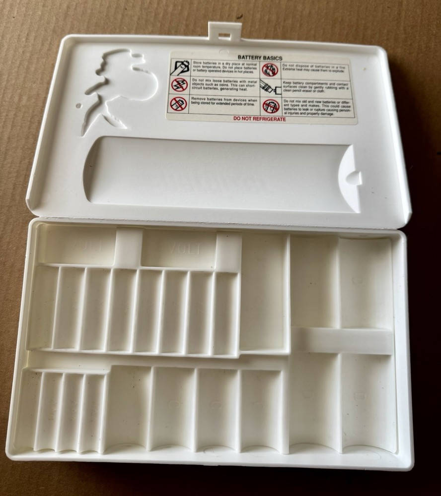 Vintage Energizer Battery Organizer Storage Case Plastic