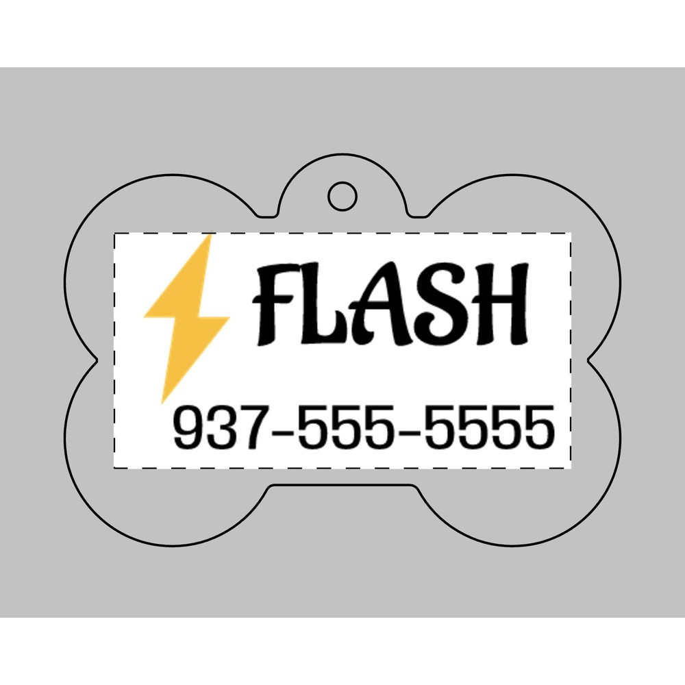 Lightning Bolt Pet Tag | Personalized Dog ID Tag