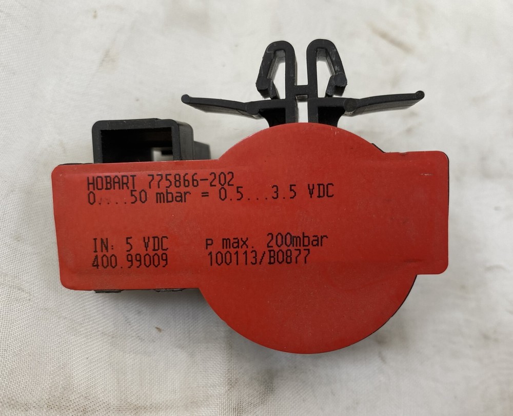 HOBART 775866-202 PRESSURE TRANSMITTER SWITCH, RED BACK, USED