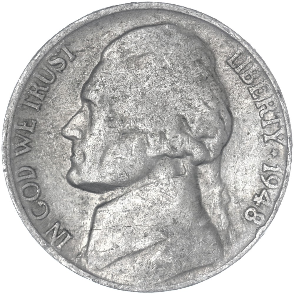1948 S Jefferson Nickel Very Fine VF