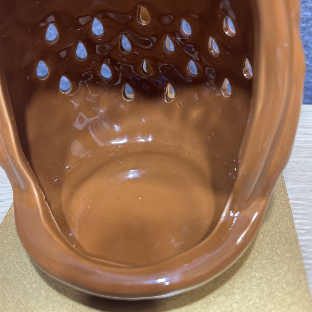 Ceramic Owl Brown Candle Tealight Holders Decorative