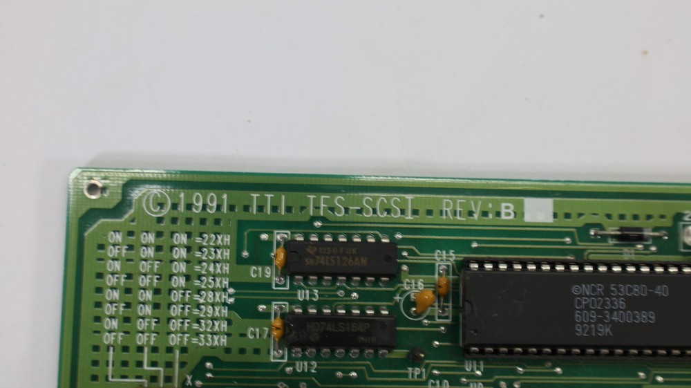 1991 TTI TFS- SCSI ISA CONTROLLER CARD PCI REV: B