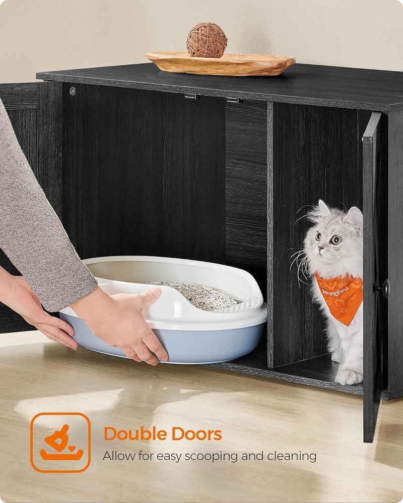 Elegant Multi-Functional Cat House & Litter Box Enclosure - Easy Assembly 20.9"