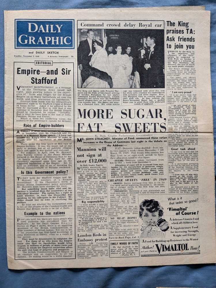 5 1948 original newspapers