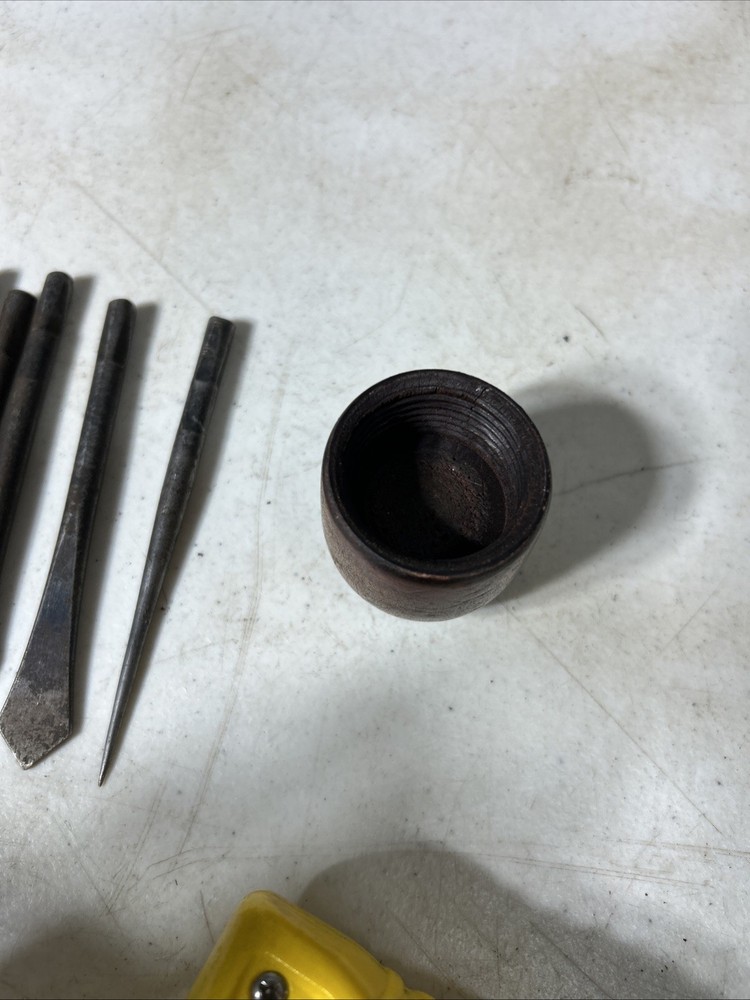 Vintage Wood Handle Screwdriver/Multi Tool With Bit Storage 7 Bits Marked