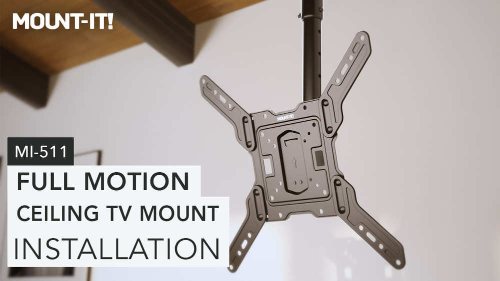Mount-It! Ceiling TV Mount for 32-65 Inch Flat Screens, Full Motion Adjustable B