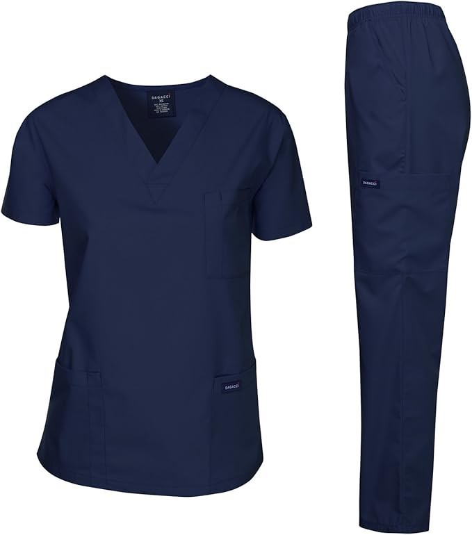 Dagacci Medical Scrub, Navy Blue, XL, New