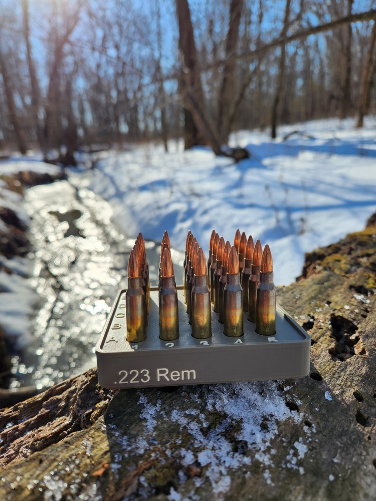 Reloading trays/ blocks, stackable, many different colors and calibers to pick