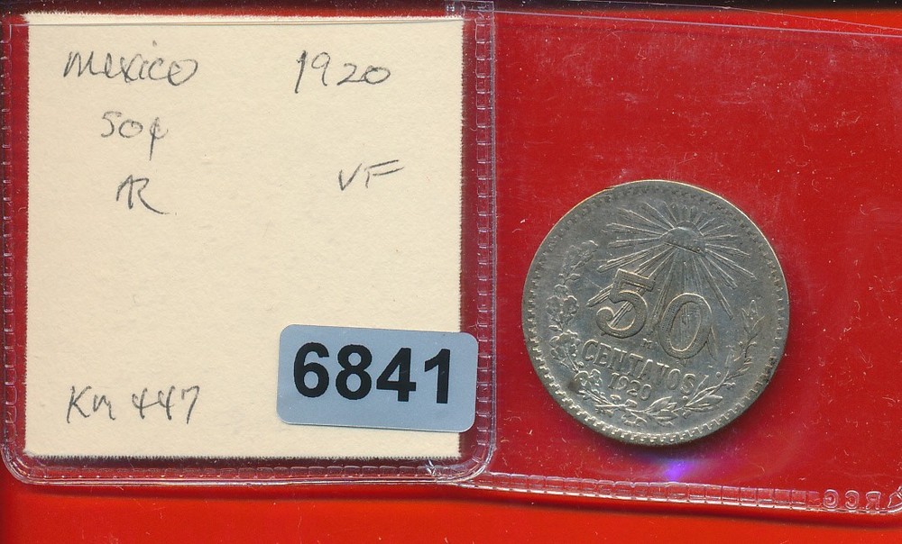 MEXICO -  CAP & RAY  -- 50 CENTAVOS - 1920 - #6841