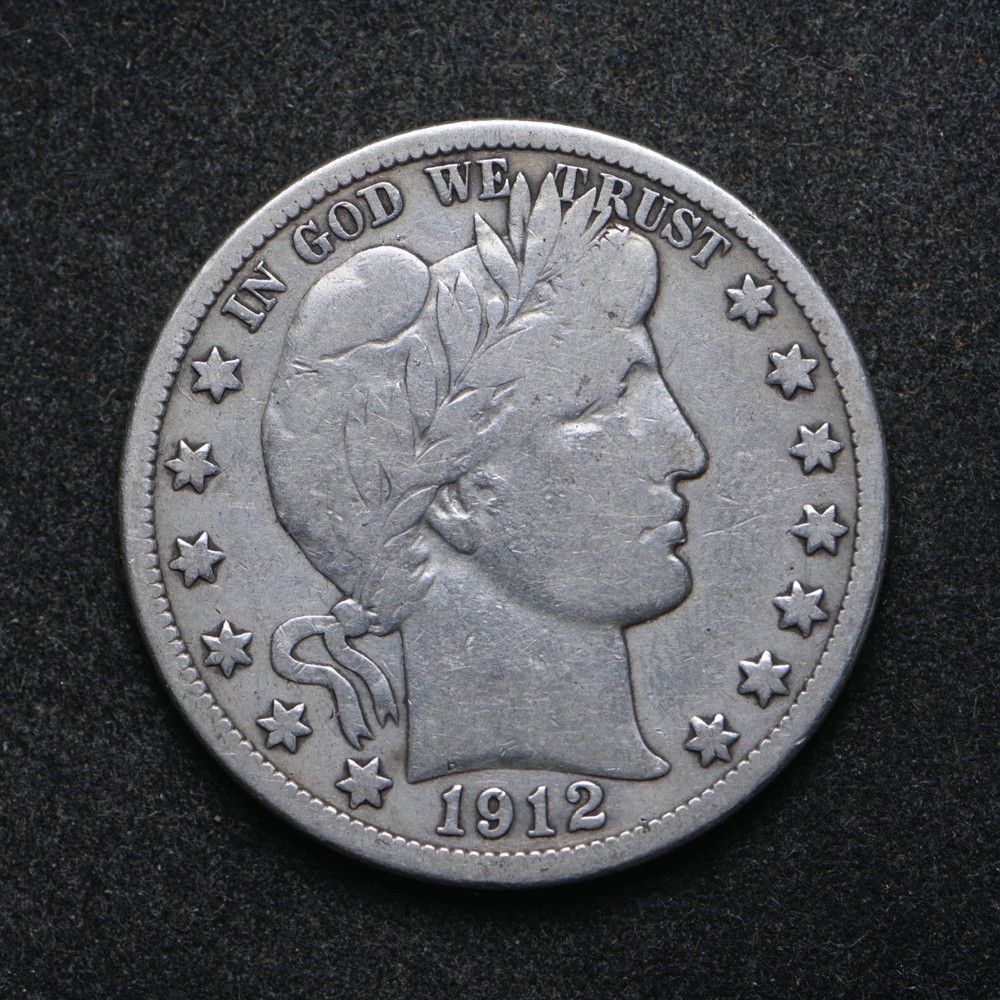1912-D Barber Silver Half Dollar (cn16567)