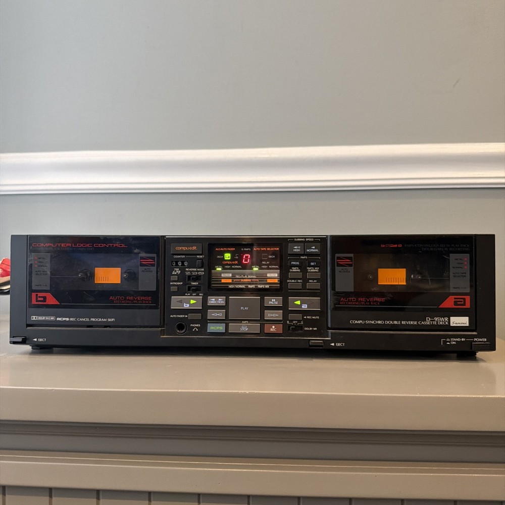 Sansui D-95WR Compu-Synchro Double Reverse Cassette Deck - Works!