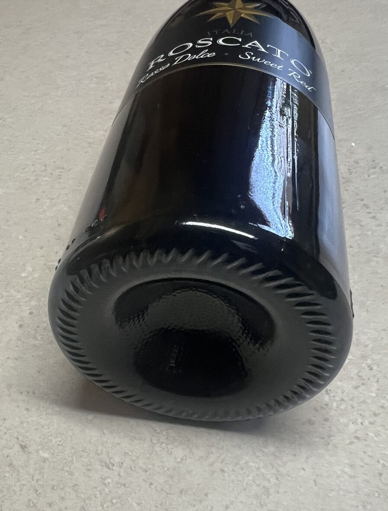 Lot of 5 Empty Dark Roscato Wine Bottles