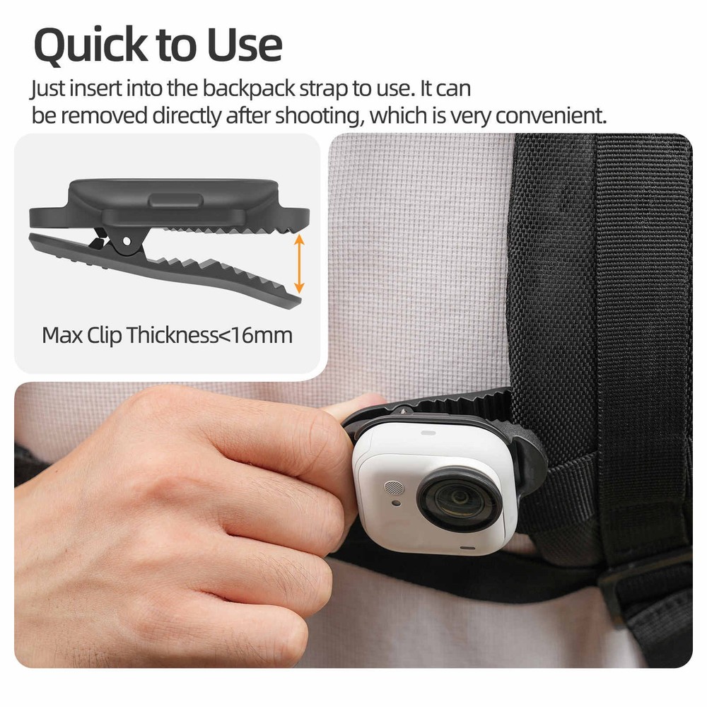 For Insta360 GO Ultra Camera Magnetic Backpack Clip Vertical-Horizontal Quality