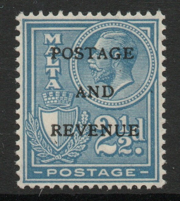 Malta 1928 2½d Blue SG 181 Mint.