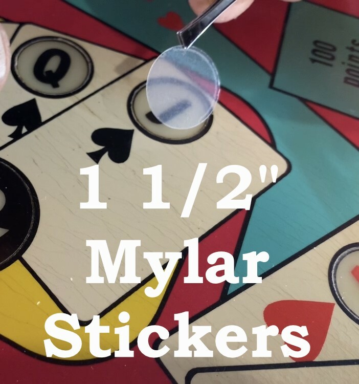 1 1/2" Pinball Insert Leveling Mylar Stickers - Fix Cupped, Sinking Inserts!