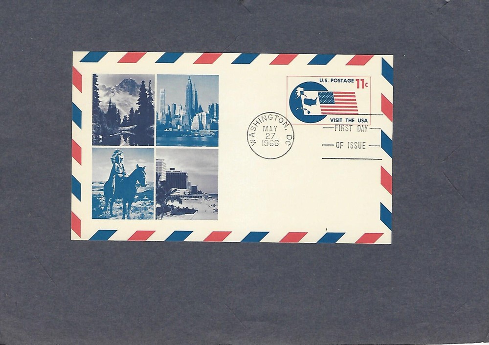 #UXC5 11c AIMAIL ISSUE FDC WASHINGTON,DC MAY 27-1966