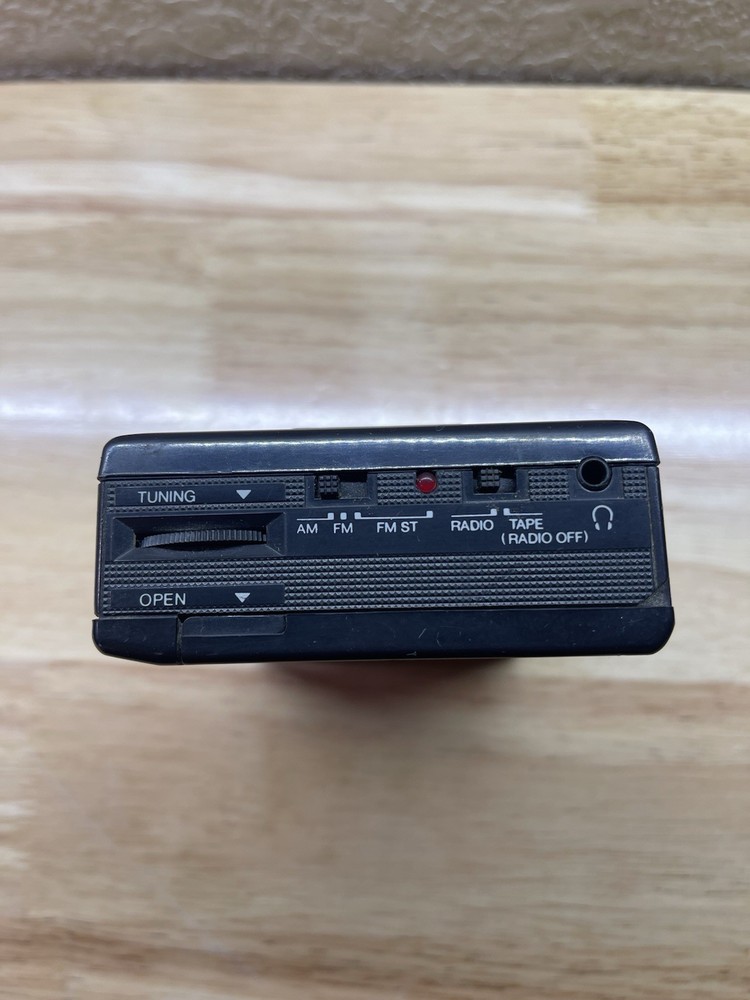 Sharp JC-130(BK) AM/FM Stereo Cassette Player Volume Control Black Works