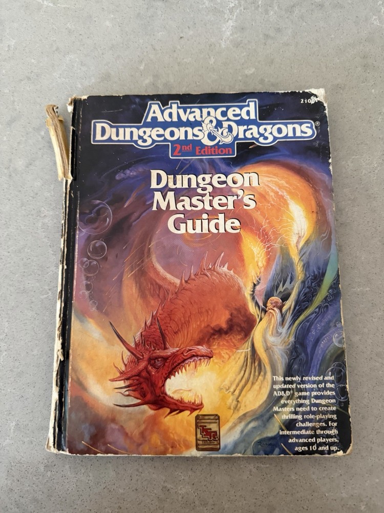 Advanced Dungeons & Dragons Dungeon Master's Guide 2nd Edition TSR #2100 1989