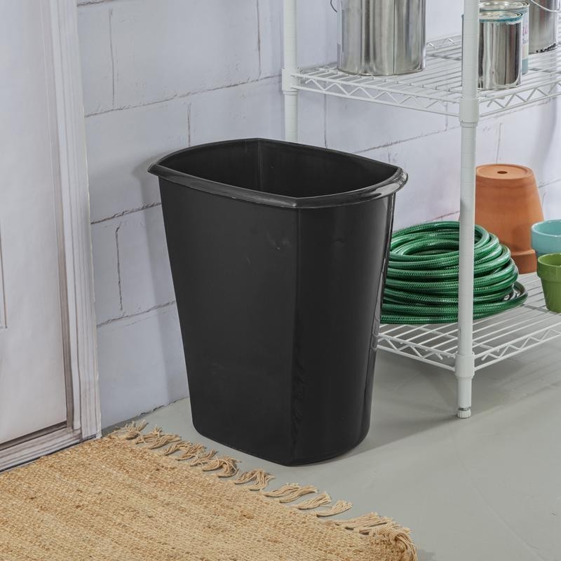 10 Gallon Rectangular Trash Can Open Top Wastebasket Kitchen Bathroom Office New