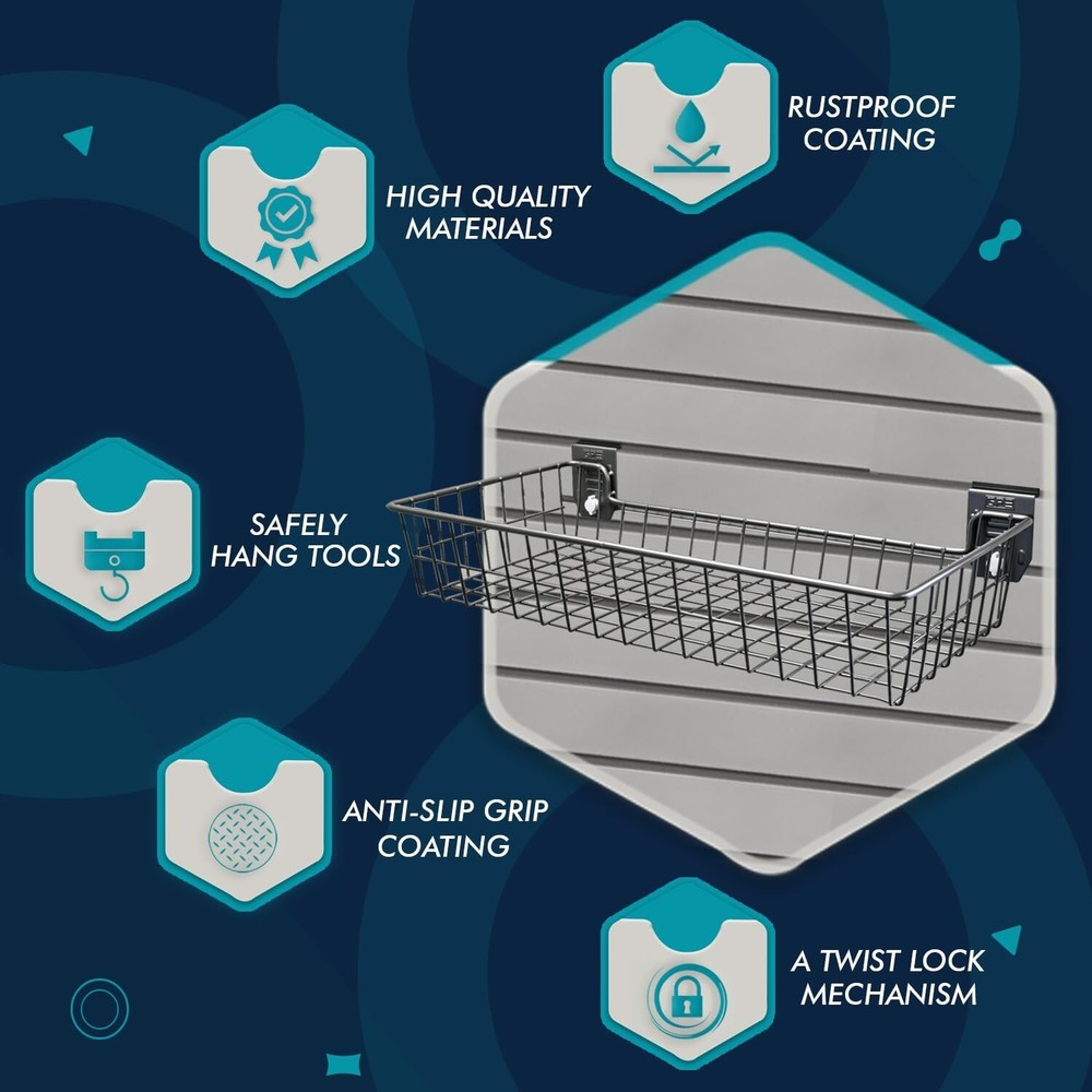 EVOPanel Wall Storage System Shallow Basket EPBAS-450SH