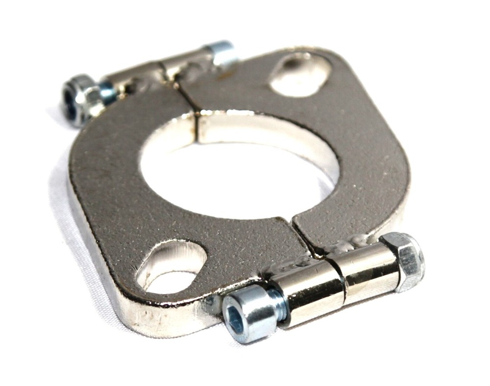2"ID Exhaust Flange Formed Oval Angle Split Mild Steel Repair Replacement