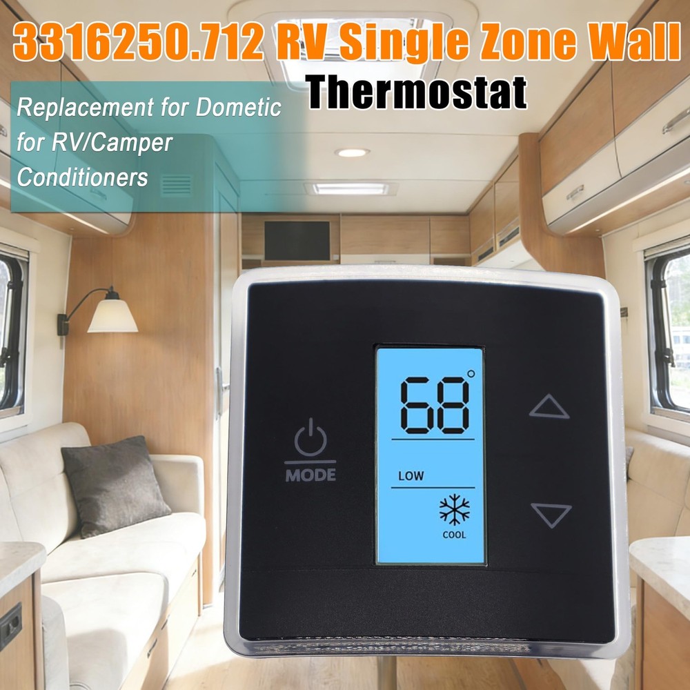 RV Wall Thermostat Replacement for Dometic AC Units LCD Display, 3Wire