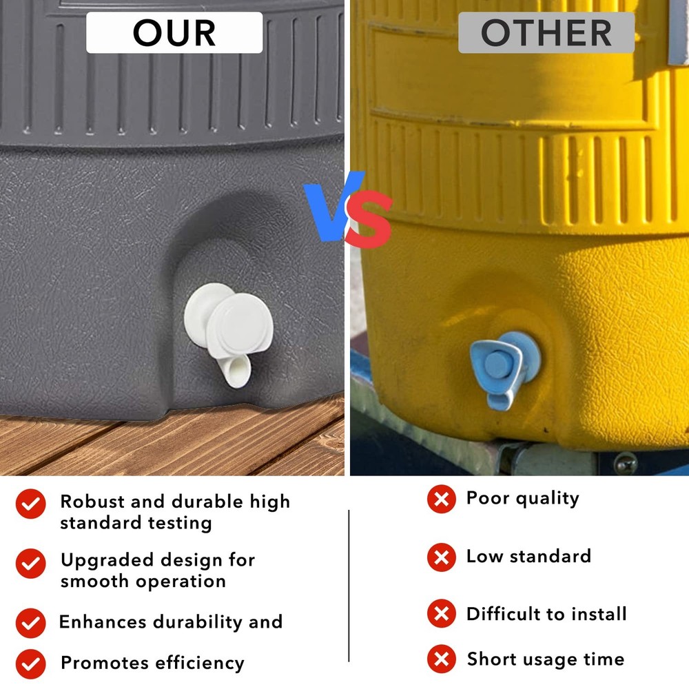 3 Pcs Push Button Water Spigot Plastic Cooler Spigot for Igloo 2/3/5/10 Gallon