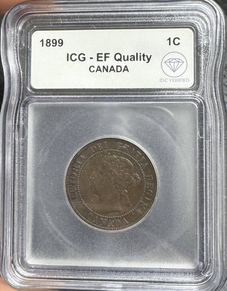 1899 canada Bronze CENT ICG EF Quality IDC Verified