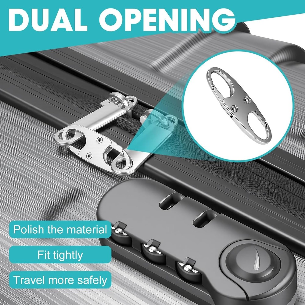 8 Pcs Anti-Theft Small Carabiner Clip, Double Opening Zipper Pull Replacement, E
