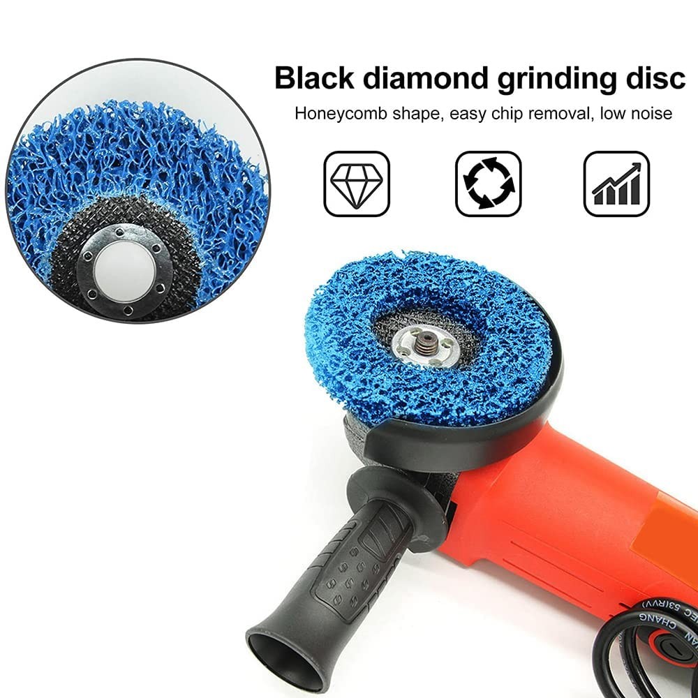 10Pcs 4.5" Poly Strip Disc Abrasive Wheel Paint Rust Removal For Angle Grinder